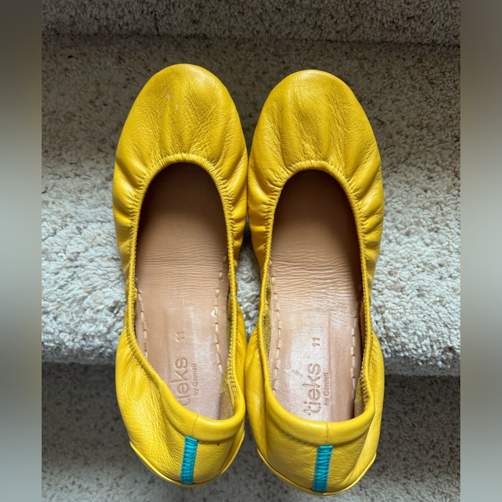 Tieks by Gavrieli Ballet Flat Shoes Mustard Yellow Size 11